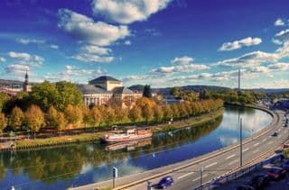 Autumnal River Scene in Germany