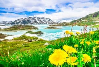 Springtime at the Norwegian Glacier Lake