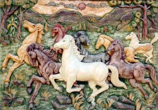 Galloping Horses in the Forest