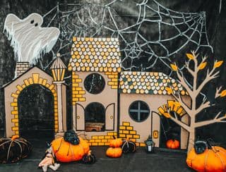 Spooky Halloween Village Display