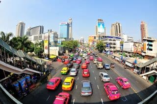 Vibrant Bangkok Traffic Jam