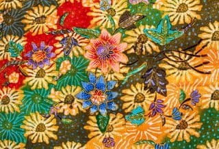 Vibrant Traditional Thai Batik Fabric