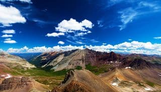 Aerial View of the Rocky Mountains South of Triangle Pass, Colorado