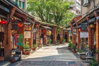 Traditional Taiwanese Alleyway in Shenkeng Old Street