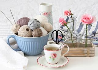 Yarn Ball Bouquet and Tea Time
