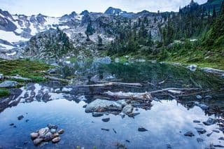 Alpine Lake Reflection in Olympic National Park