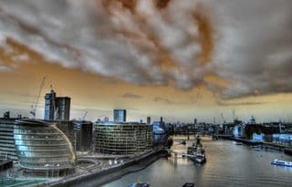 London Cityscape at Sunset