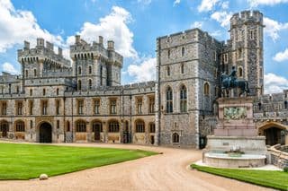 Medieval Windsor Castle in the UK
