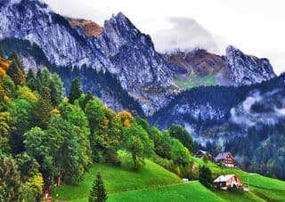 Majestic Swiss Alps in Autumn