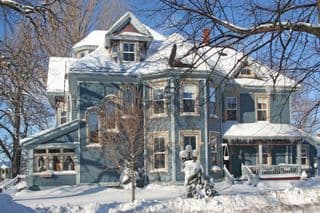 Snow-Covered Victorian Elegance