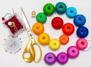 Rainbow Threads Display