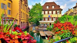 Colorful Canal Scene at Petite Venise, Colmar, France
