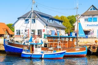 Traditional Fishing Boats at Vitte Port, Hiddensee Island, Germany