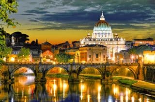 Twilight Elegance at St. Peter's Basilica in Vatican City