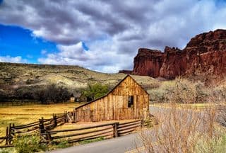 Weathered Barn at Capitol Reef National Park