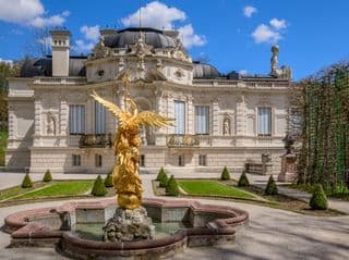 Golden Statue in the Linderhof Palace Park