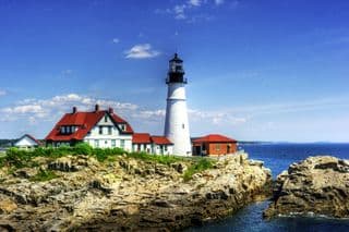 Portland Head Lighthouse by the Sea