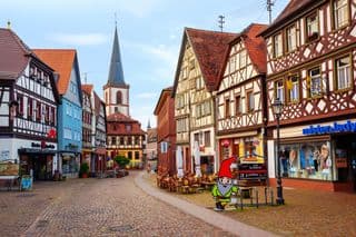 Half-timbered charm in Lohr am Main, Germany