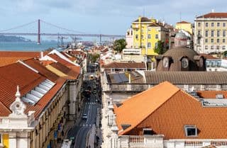 Overlooking Lisbon's Historic Core and the Tagus River