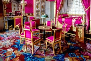 Regal Pink Bedroom at Château de Compiegne