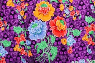 Vibrant Floral Batik Fabric