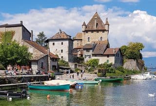 Ivory Castle by the Lake of Geneva