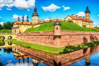Nesvizh Castle Reflection in Moat