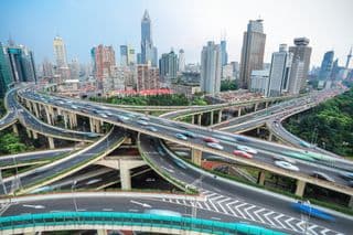 Complexity of Shanghai's Elevated Road System