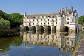 Reflection of Château de Chenonceau in the River Cher