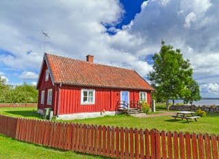 Traditional Swedish Cottage House by the Lake