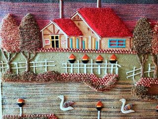 Textured House Embroidery