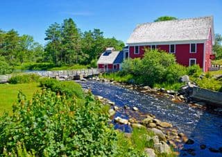 Barrington Woolen Mill by the Stream