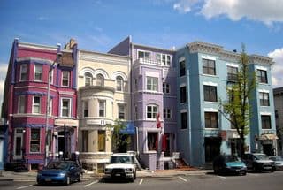 Colorful Row of Buildings in DC