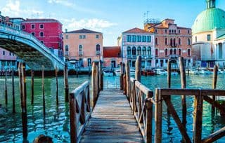 A Wooden Pier in Venice
