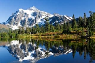Reflection of Shuksan Mountain in Picture Lake