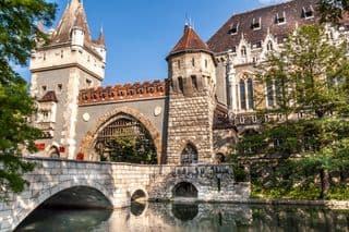 Vajdahunyad Castle Reflecting in the Danube River