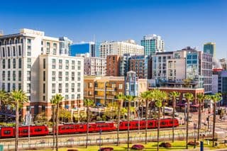Red Train in San Diego