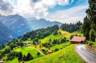 Summer in Wengen Village, Swiss Alps