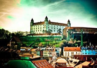 Bratislava Castle Overlooking the Cityscape