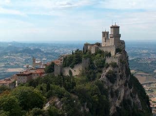 Gothic Fortress atop Monte Titano in San Marino