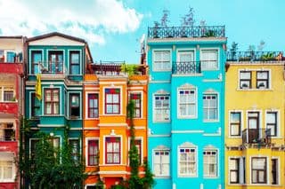 Colorful Buildings of Istanbul