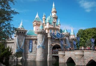 Sleeping Beauty Castle at Disneyland Celebrating its 60th Anniversary