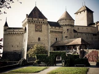 Medieval Fortress of Château de Chillon in Switzerland