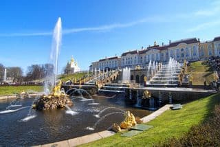 The Samson and the Lion Fountain at Peterhof Palace