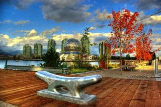 Autumnal View of Science World in Vancouver