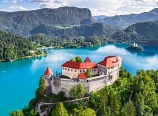 Bled Castle Overlooking the Emerald Lake
