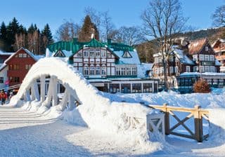 Snow-covered Bridge in Spindleruv Mlyn