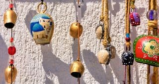Hand-Painted Greek Souvenir Bells