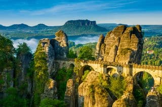 Bastei Bridge at Sunrise
