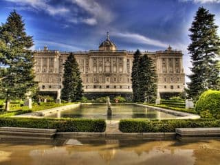 The Royal Palace of Madrid amidst Majestic Gardens